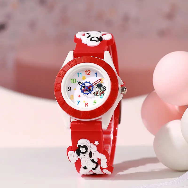 Cute Plastic Watch for Kids Black Silicone Digital Display - Image 3