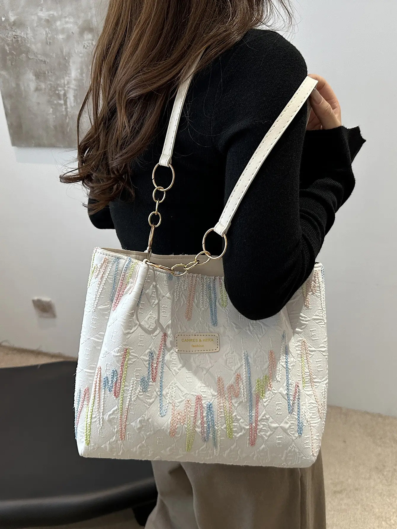 2024 Canvas Shoulder Bag for Women Summer Casual Large Capacity