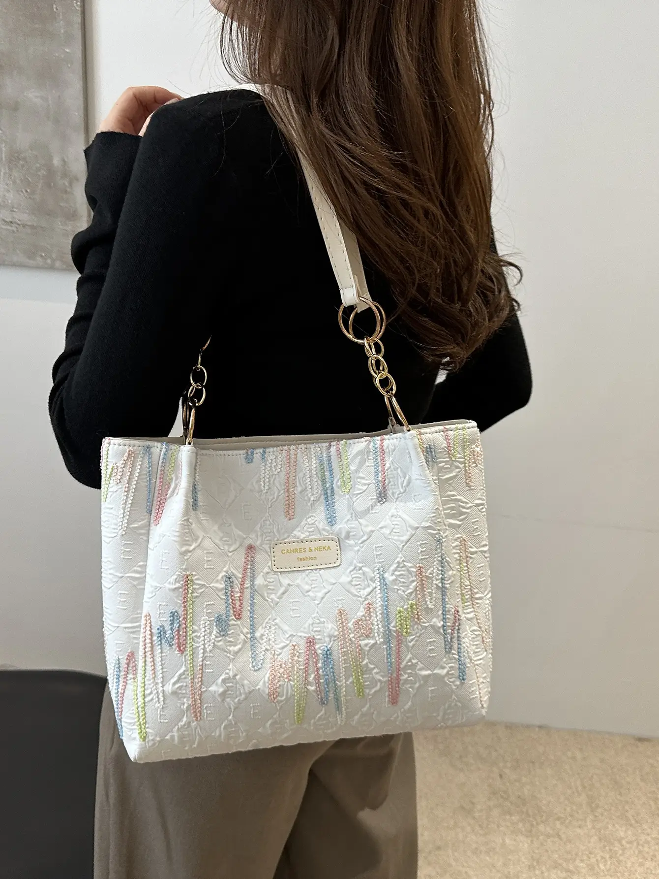 2024 Canvas Shoulder Bag for Women Summer Casual Large Capacity