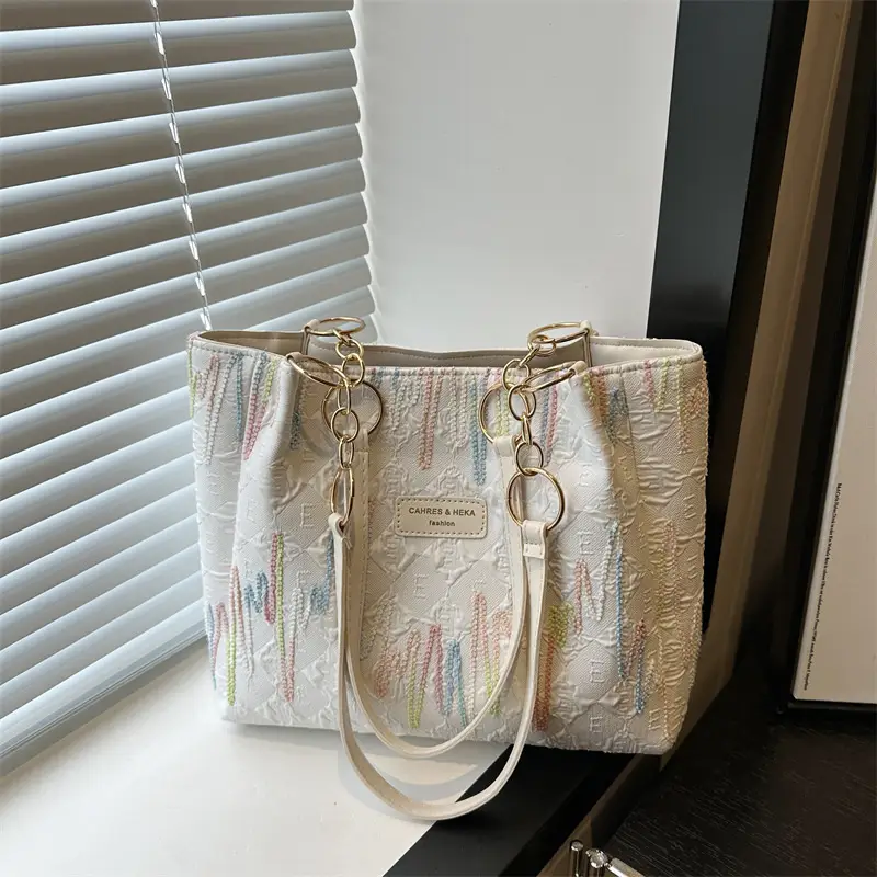 2024 Canvas Shoulder Bag for Women Summer Casual Large Capacity