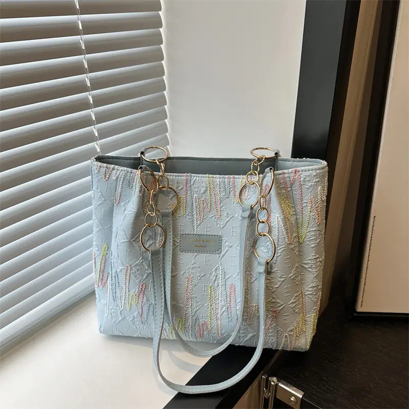 2024 Canvas Shoulder Bag for Women Summer Casual Large Capacity