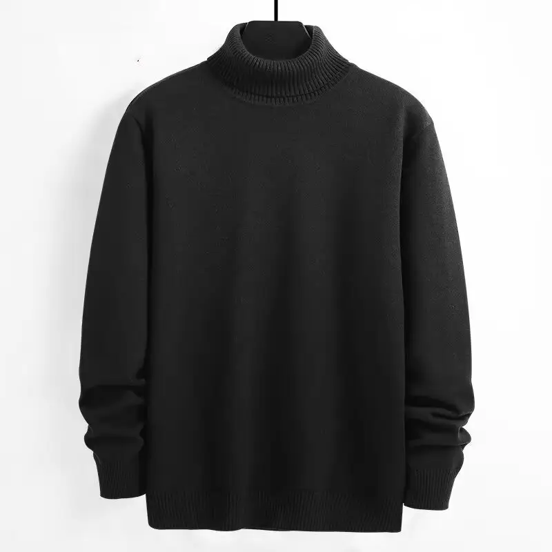 Men's 2024 Turtleneck Sweater White Korean Style — feature 18