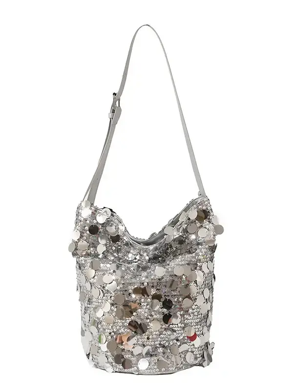 Sequins Embellished Women's Shoulder Bag Large Capacity - Image 9