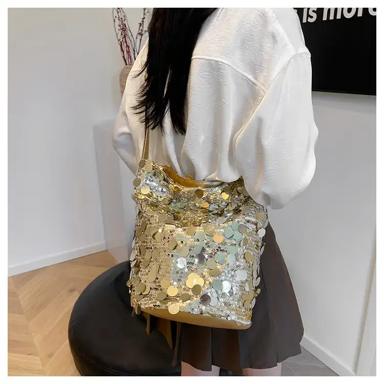 Sequins Embellished Women's Shoulder Bag Large Capacity — feature 10