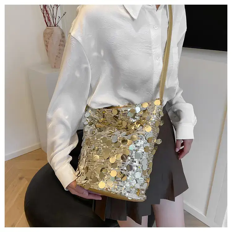 Sequins Embellished Women's Shoulder Bag Large Capacity — feature 12