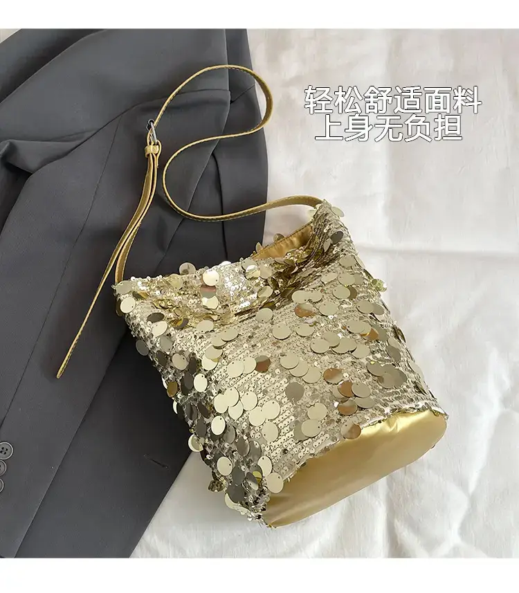 Sequins Embellished Women's Shoulder Bag Large Capacity — feature 4