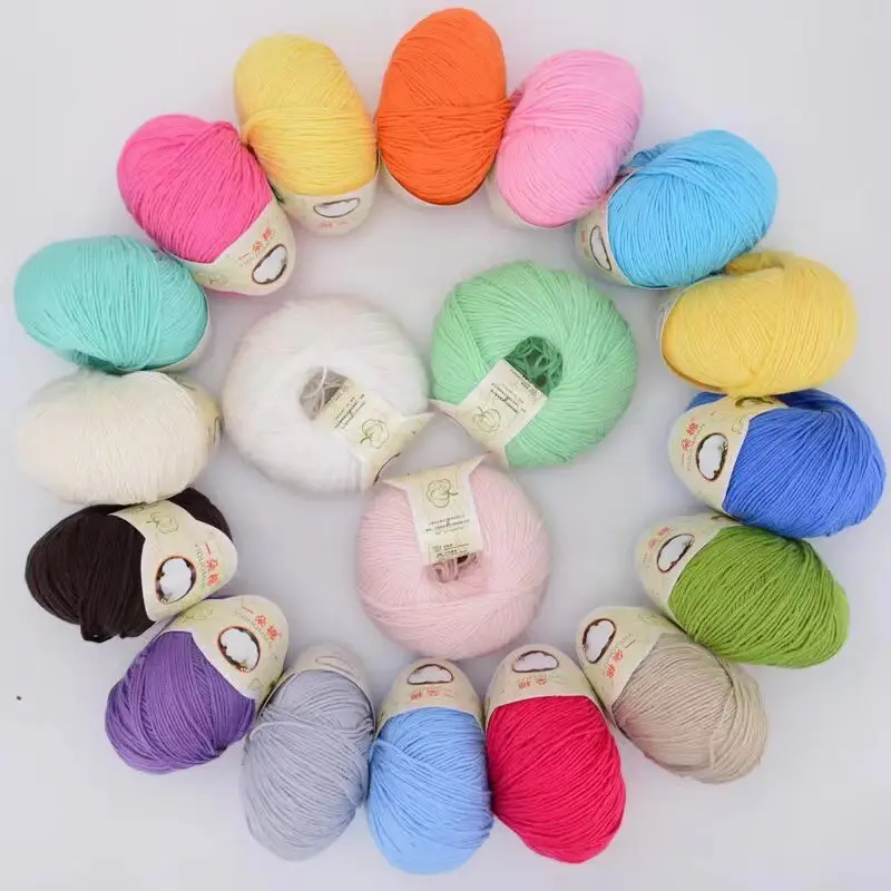 pure cotton thread baby thread pure cotton xinjiang cotton wool thread baby children hand woven diy crochet thread wholesale
