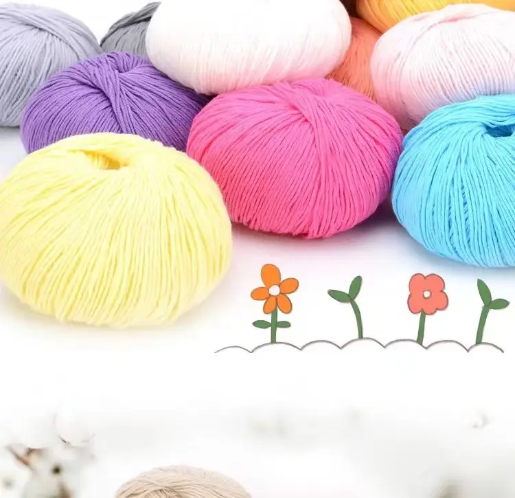 pure cotton thread baby thread pure cotton xinjiang cotton wool thread baby children hand woven diy crochet thread wholesale — feature 7