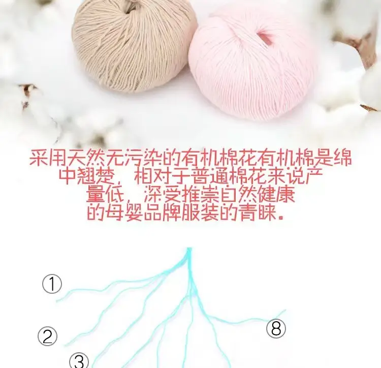 pure cotton thread baby thread pure cotton xinjiang cotton wool thread baby children hand woven diy crochet thread wholesale — feature 8