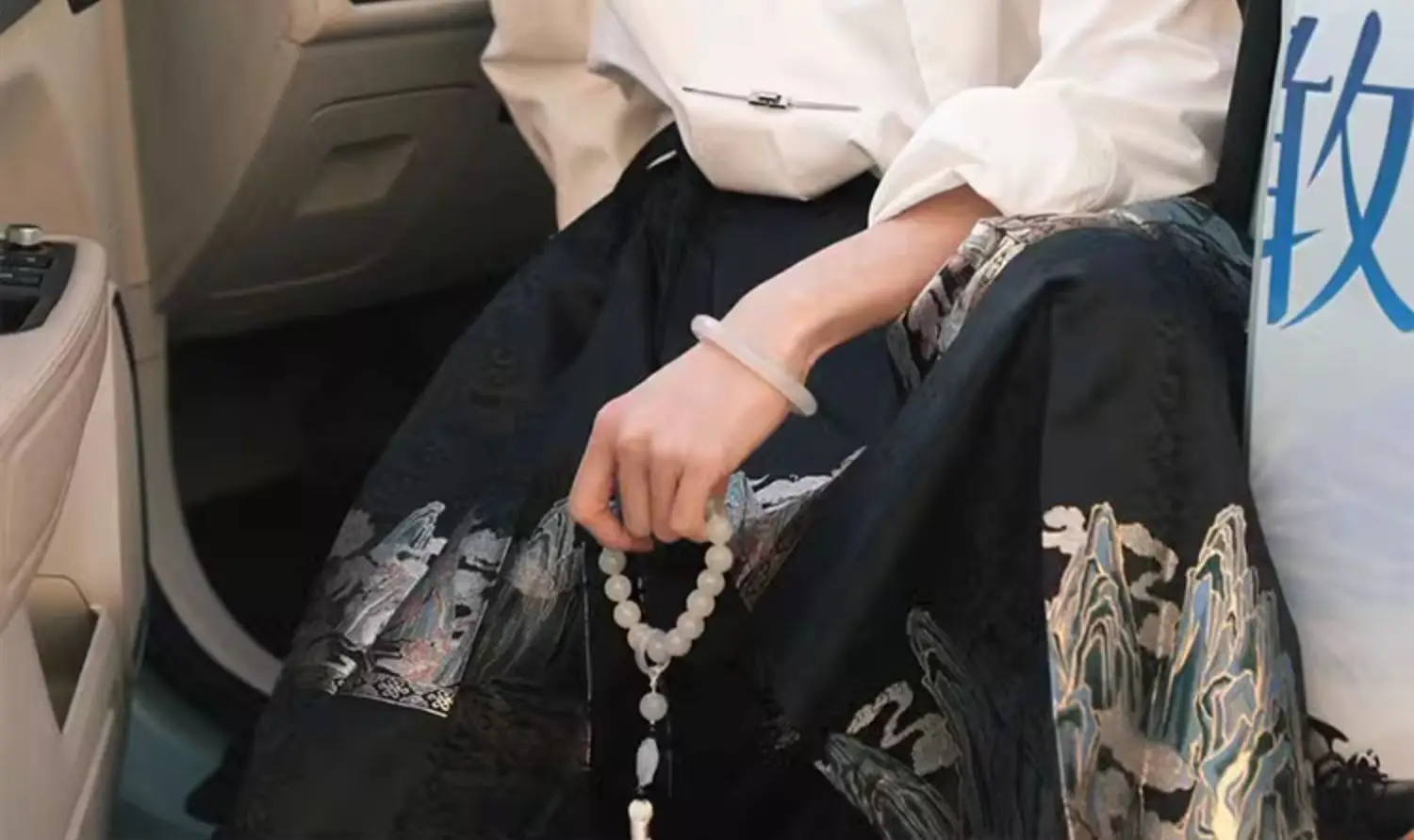 Chinese Style Men's Black Embroidered Shirt with Horse Face Design — feature 6