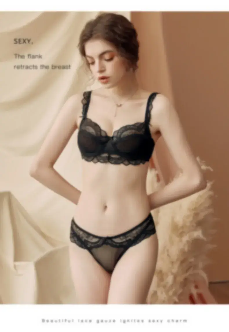 Black Lace Ultra-Thin Intimates with Big Breasts — feature 9