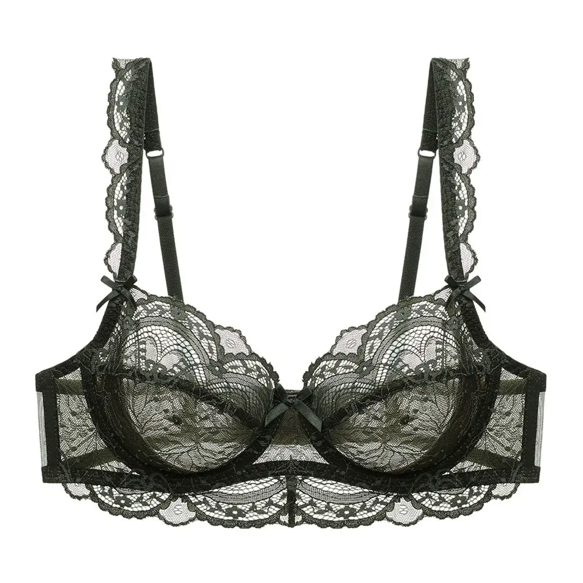 Black Lace Ultra-Thin Intimates with Big Breasts - Image 4