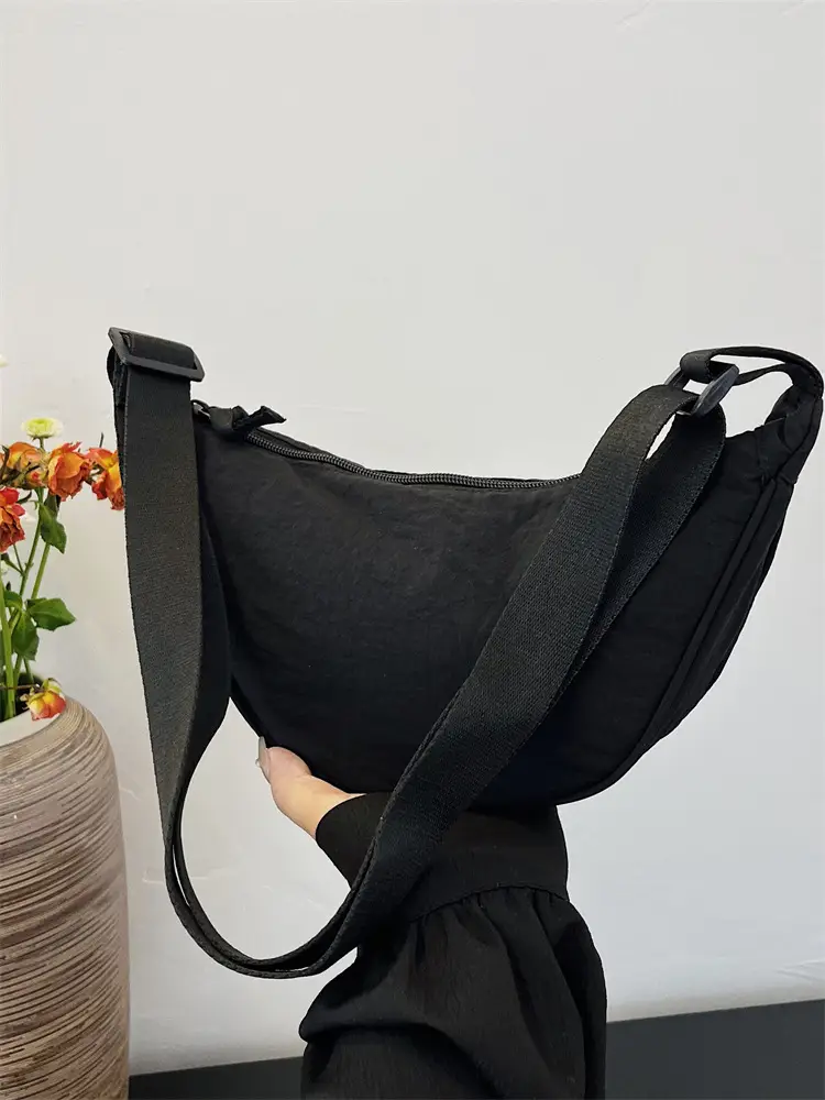 Women's Orange Crossbody Bag Nylon Shoulder Bag - Image 13