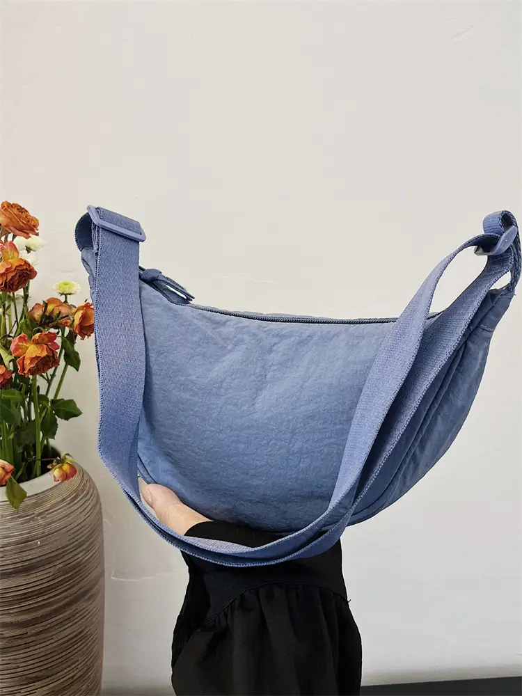 Women's Orange Crossbody Bag Nylon Shoulder Bag - Image 14