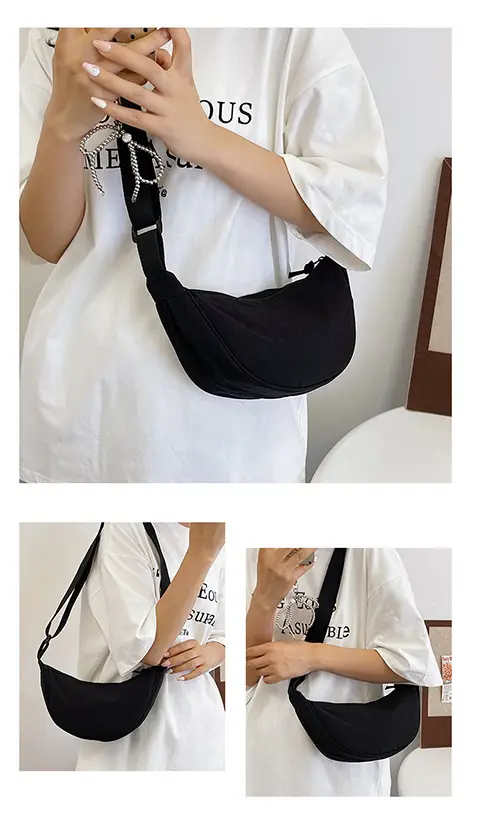 Women's Orange Crossbody Bag Nylon Shoulder Bag — feature 12