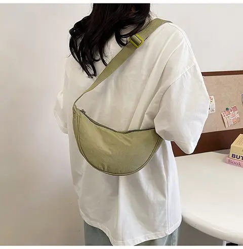 Women's Orange Crossbody Bag Nylon Shoulder Bag — feature 19