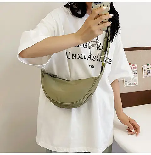 Women's Orange Crossbody Bag Nylon Shoulder Bag — feature 20