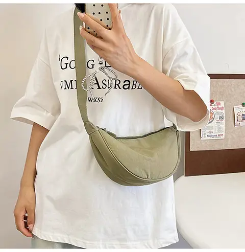 Women's Orange Crossbody Bag Nylon Shoulder Bag — feature 22