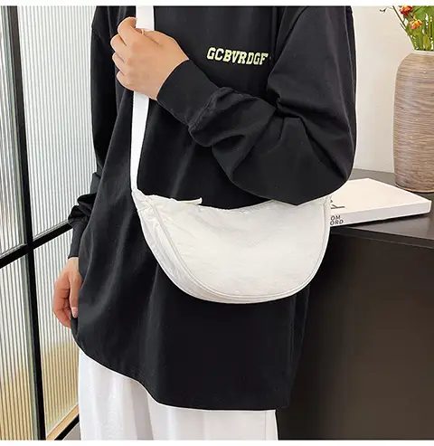 Women's Orange Crossbody Bag Nylon Shoulder Bag — feature 30