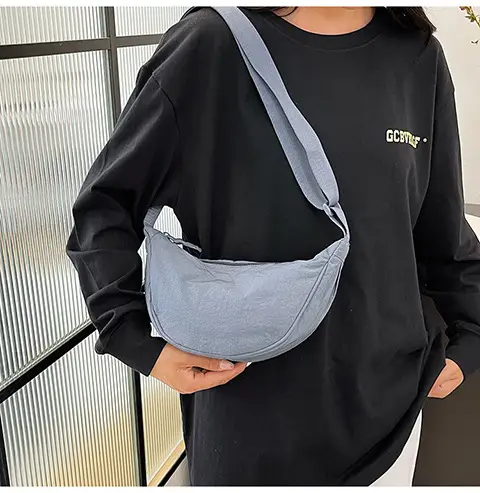 Women's Orange Crossbody Bag Nylon Shoulder Bag — feature 31