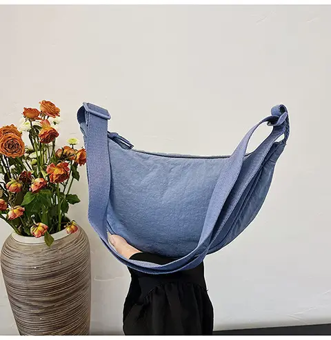 Women's Orange Crossbody Bag Nylon Shoulder Bag — feature 34