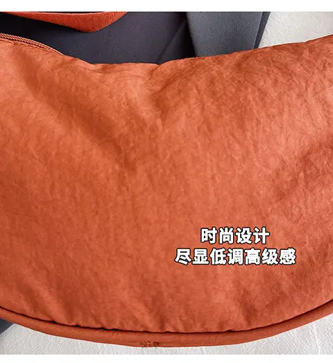 Women's Orange Crossbody Bag Nylon Shoulder Bag — feature 4