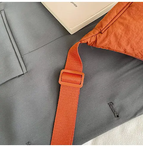 Women's Orange Crossbody Bag Nylon Shoulder Bag — feature 47