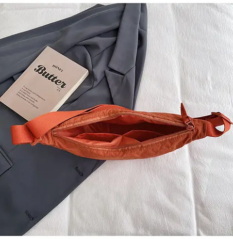 Women's Orange Crossbody Bag Nylon Shoulder Bag — feature 49