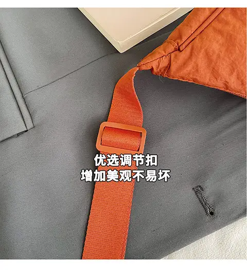 Women's Orange Crossbody Bag Nylon Shoulder Bag — feature 6