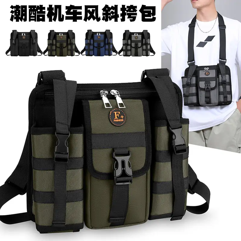Tactical Black Chest Bag for Men Outdoor Travel Sports - Image 8