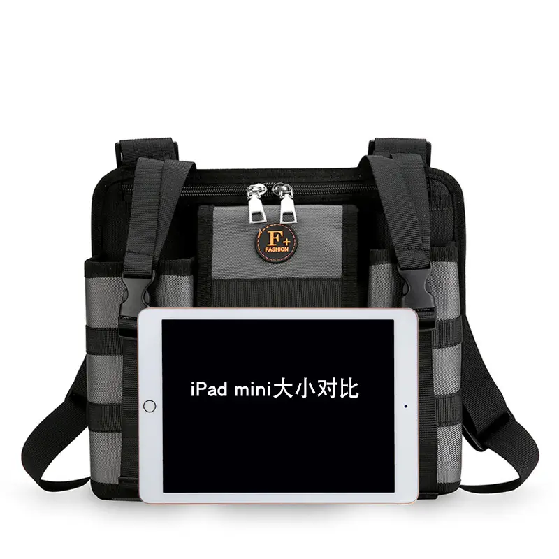 Tactical Black Chest Bag for Men Outdoor Travel Sports - Image 9