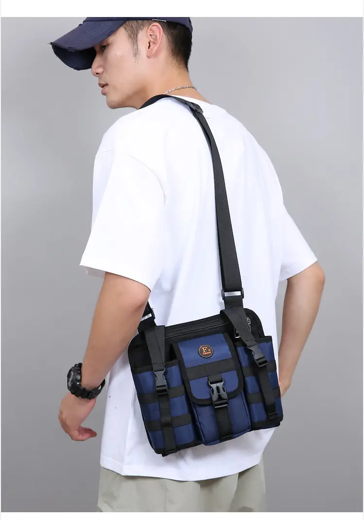 Tactical Black Chest Bag for Men Outdoor Travel Sports — feature 11