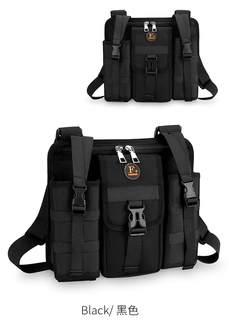 Tactical Black Chest Bag for Men Outdoor Travel Sports — feature 26