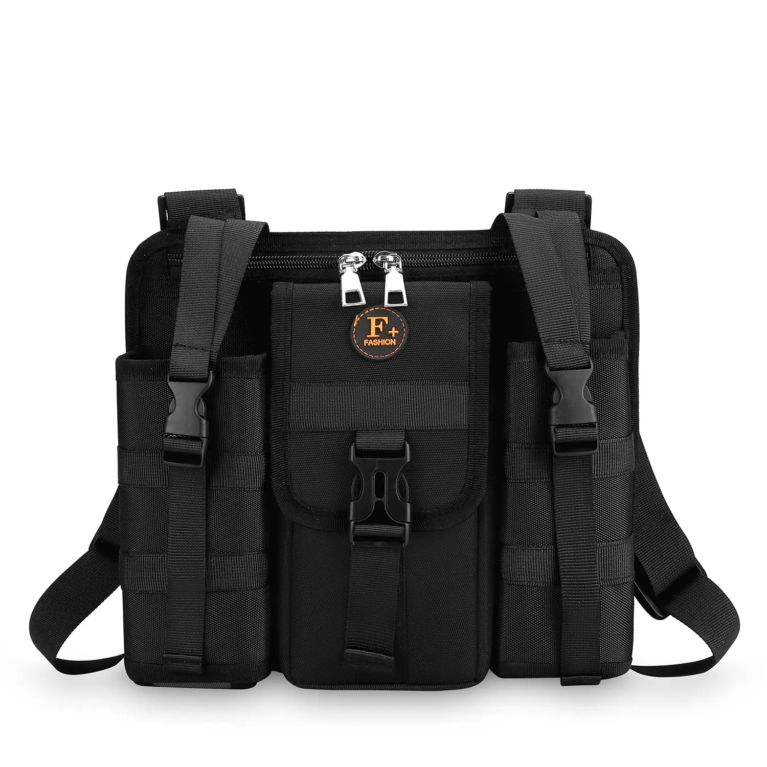 Tactical Black Chest Bag for Men Outdoor Travel Sports - Image 2