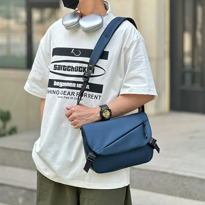 Flip Men's Grey Satchel Crossbody Bag 2024 - Image 6