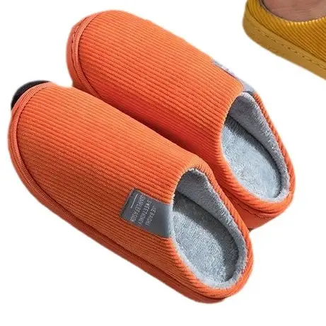 Cotton Slippers Women's Autumn and Winter Couple Slippers Men's Winter Yuezi Indoor Household Thick-soled Household fleece-lined Non-slip Cotton Shoes