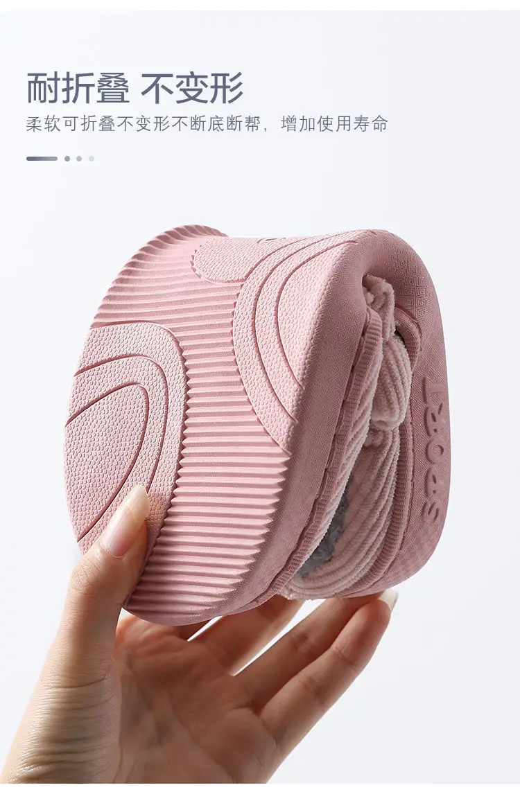 Cotton Slippers Women's Autumn and Winter Couple Slippers Men's Winter Yuezi Indoor Household Thick-soled Household fleece-lined Non-slip Cotton Shoes — feature 11