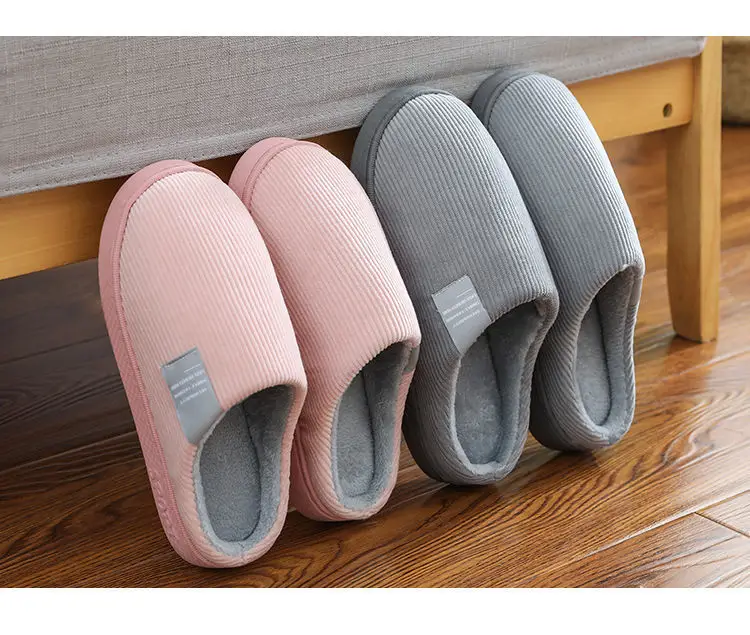 Cotton Slippers Women's Autumn and Winter Couple Slippers Men's Winter Yuezi Indoor Household Thick-soled Household fleece-lined Non-slip Cotton Shoes — feature 14