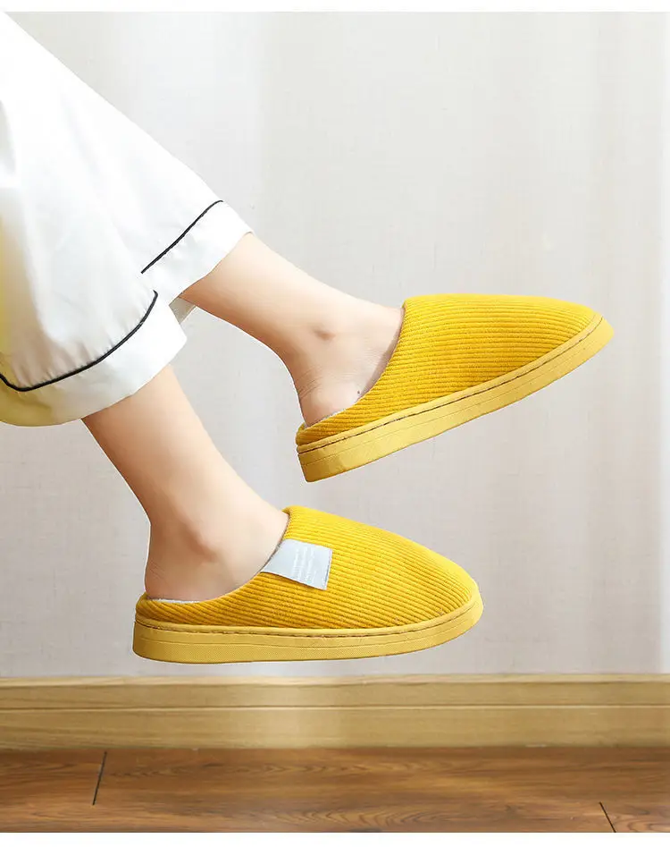 Cotton Slippers Women's Autumn and Winter Couple Slippers Men's Winter Yuezi Indoor Household Thick-soled Household fleece-lined Non-slip Cotton Shoes — feature 16
