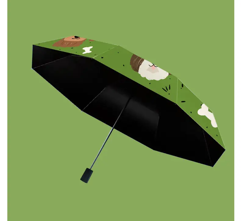 Cute Puppy Sunscreen Umbrella Black Glue — feature 7