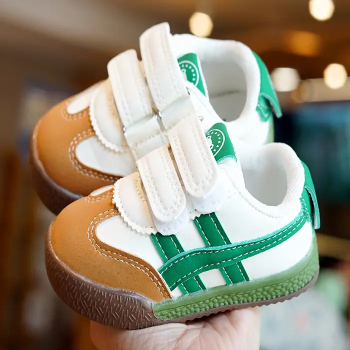 Beginner Toddler Shoes White Black Anti-Drop Non-Slip
