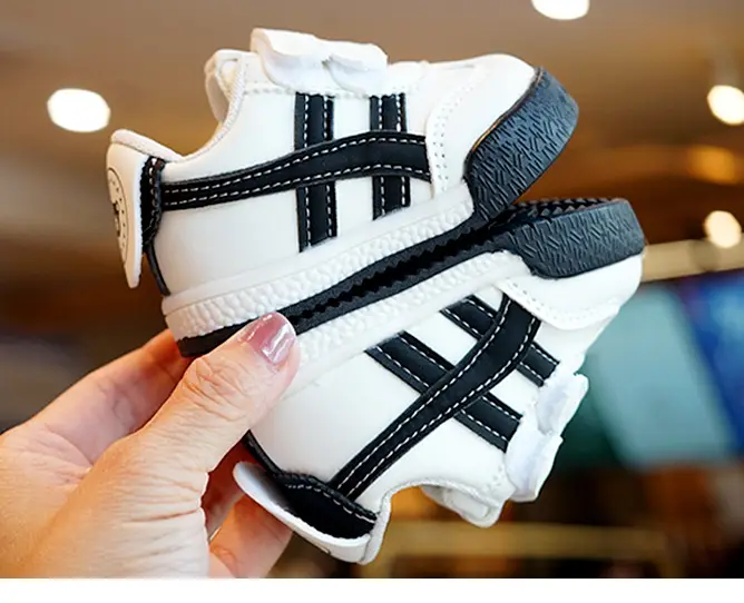 Beginner Toddler Shoes White Black Anti-Drop Non-Slip — feature 11