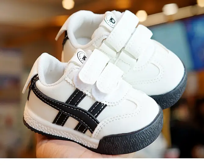 Beginner Toddler Shoes White Black Anti-Drop Non-Slip — feature 8