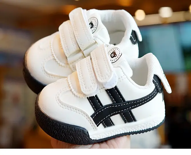 Beginner Toddler Shoes White Black Anti-Drop Non-Slip — feature 9