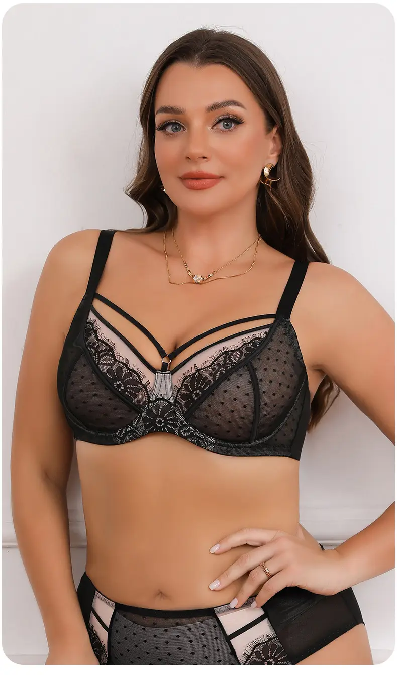 Black Lace Bra for Plus Size Women Wholesale — feature 6