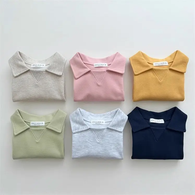 Ins Korean Style Boys and Girls Baby Cotton Macaron Sweat Pants suit Two-Piece Set for Spring and Autumn — feature 2