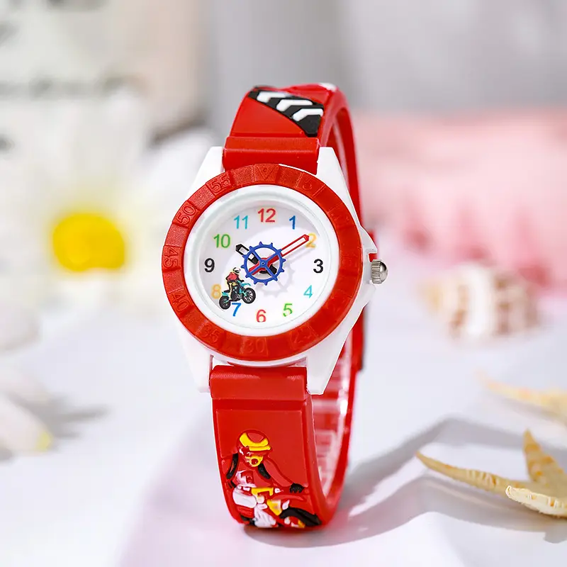 Kids Motorcycle Watch Digital Blue Plastic Student Design - Image 4
