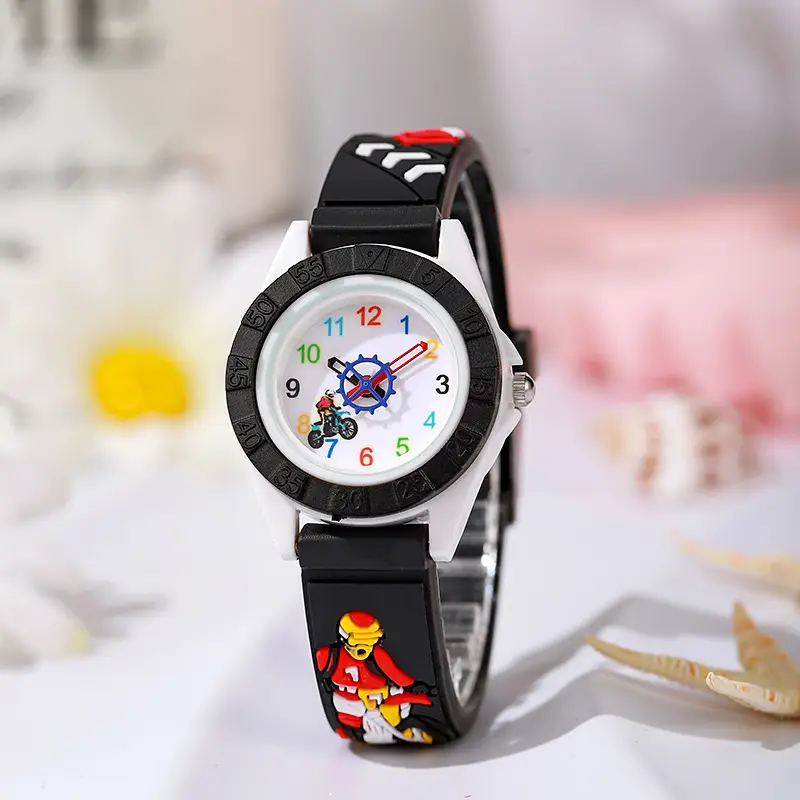 Kids Motorcycle Watch Digital Blue Plastic Student Design - Image 6