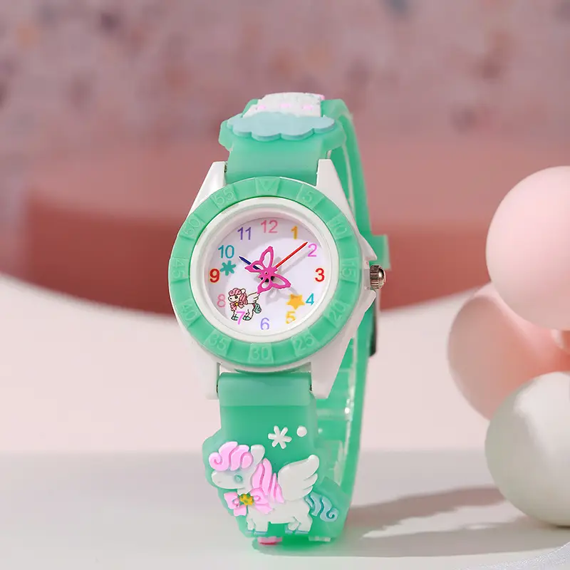 Pink Cartoon Silicone Kids Watch with Digital Display - Image 4