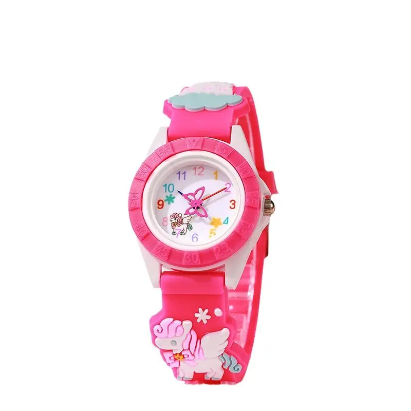 Pink Cartoon Silicone Kids Watch with Digital Display - Image 8